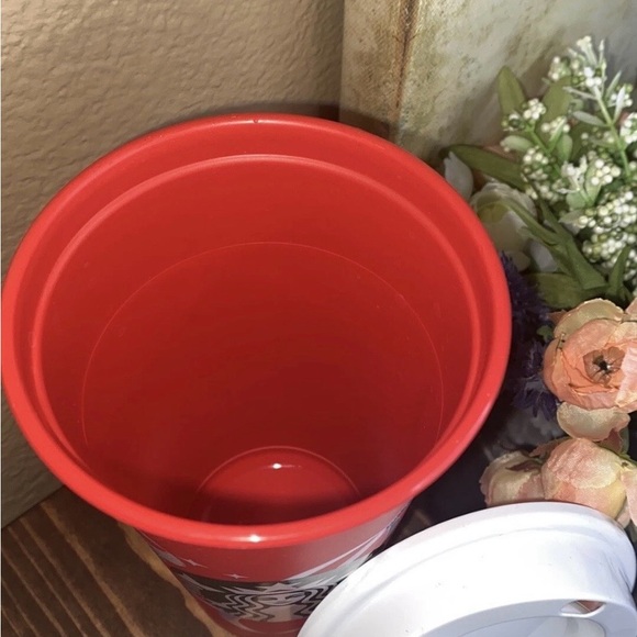 Starbucks 2021 Holiday Limited Red Plastic Reusable Cup 50 Years of Coffee Joy - Picture 4 of 4